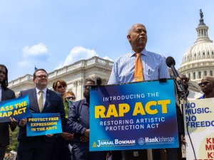 Hank Johnson speaking at the RAP Act Press Conference on April 27, 2023